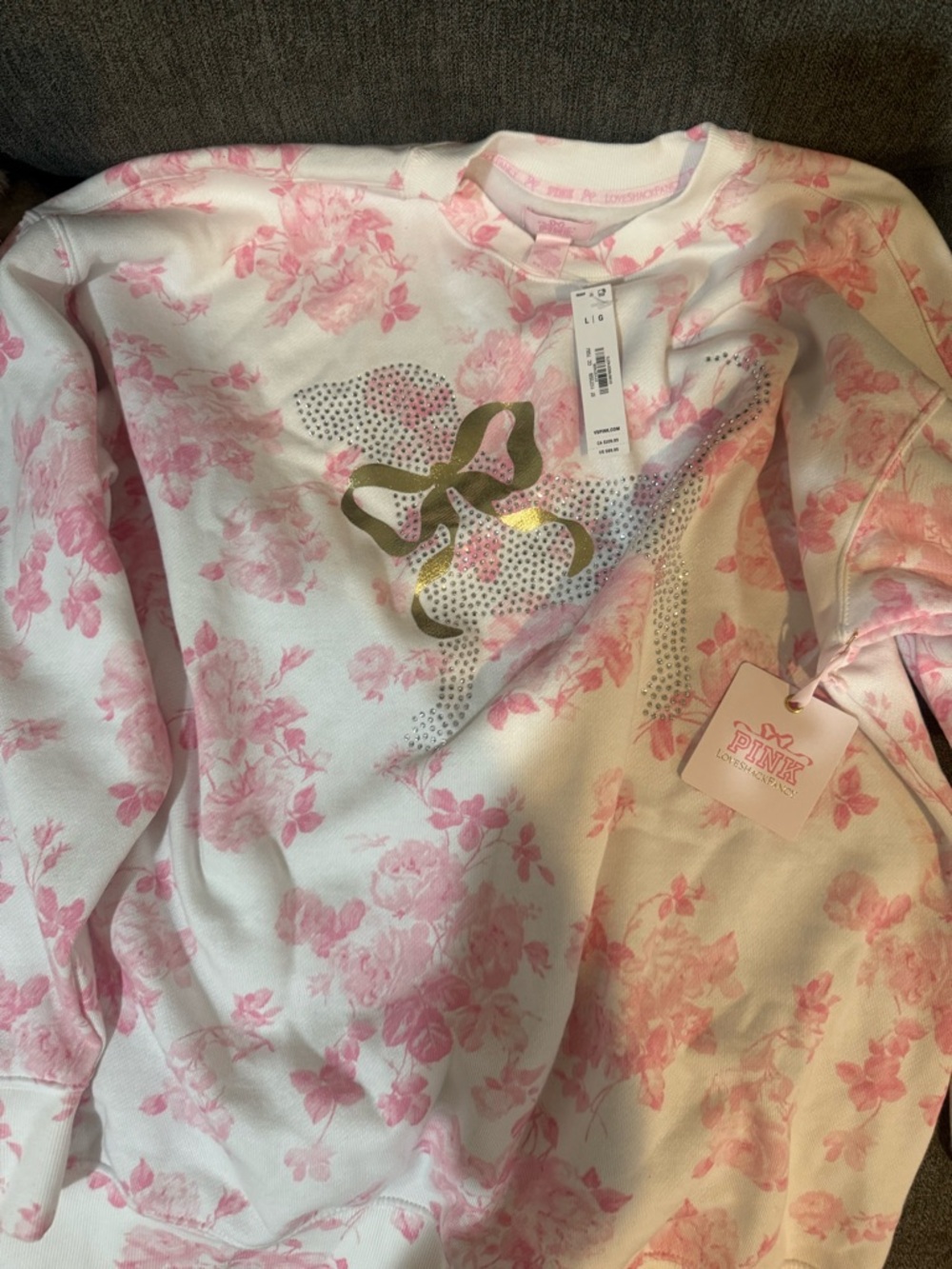 NEW WITH TAGS LOVESHACKFANCY X PINK SWEATER BLING